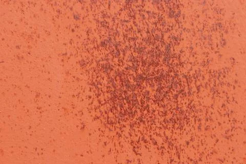 Rusty Red Painted Wall Texture. Blank Clean Corroded Surface. Foto stock