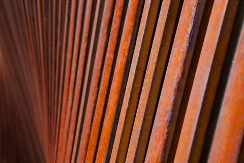 Rusty rods down deep Stock Photos