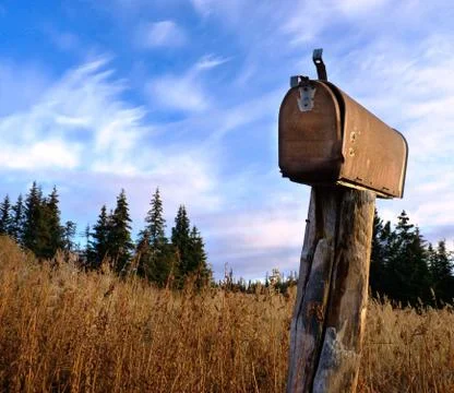 Rusty rural mailbox Stock Photos