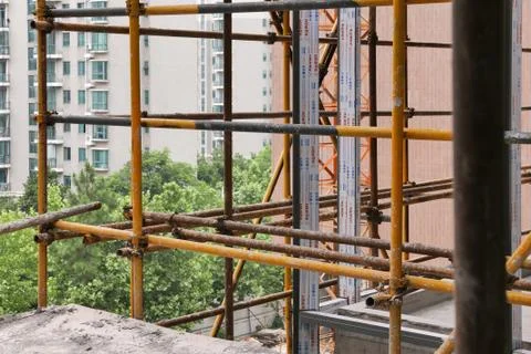 Rusty Scaffolding China Stock-Fotos