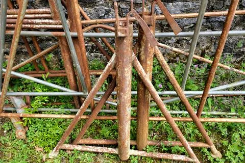 Rusty Scaffolding. Stock Photos