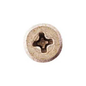 Rusty screw head Stock Photos