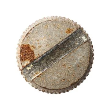 Rusty screw head Stock Photos