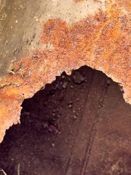 A rusty section of stovepipe Stock Photos