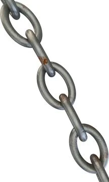 Rusty ship chain on an isolated background Stock Illustration