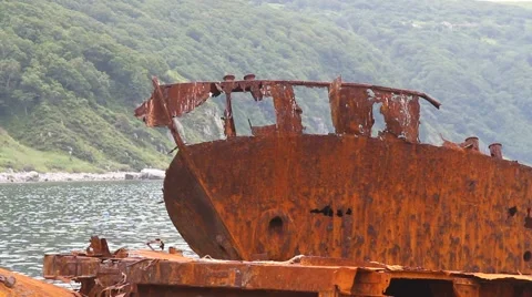 Rusty ship Stock Footage 55107721