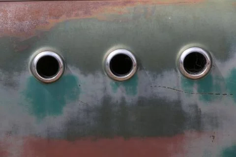 Rusty side of the old car Stock Photos