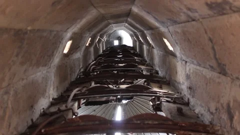 Rusty silo ladder Video stock 74022528