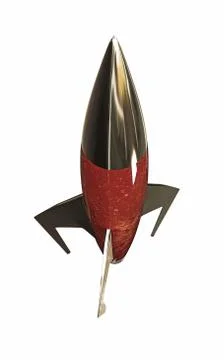 Rusty space rocket Stock Illustration