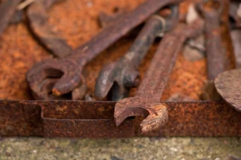 Rusty spanners Stock Photos