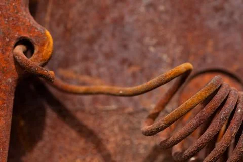 Rusty spring close-up Stock Photos