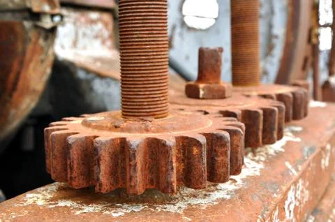 Rusty spur wheel Stock Photos