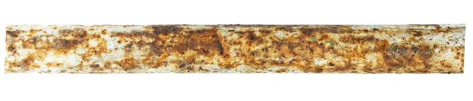 Rusty square pipe on a white background Stock Photos