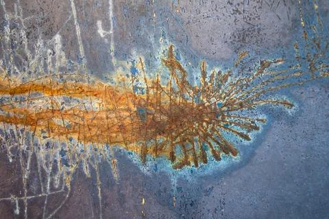 Rusty stain on metal surface Stock Photos
