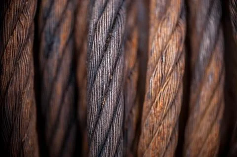 Rusty steel cable Stock Photos