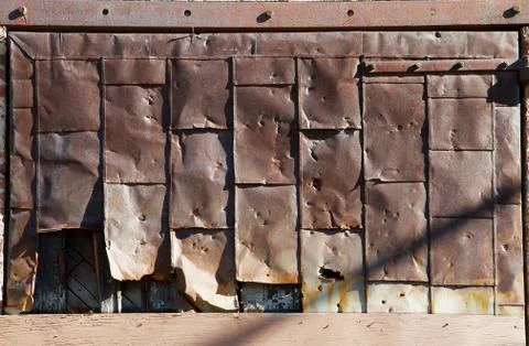Rusty steel door Stock Photos