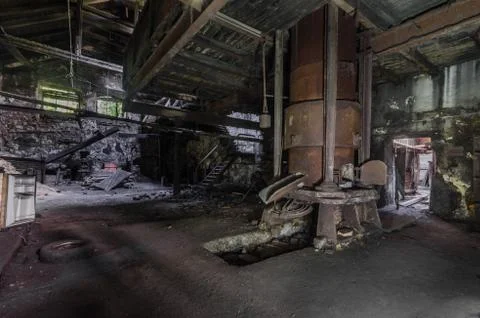 Rusty stove from an old foundry Stock Photos