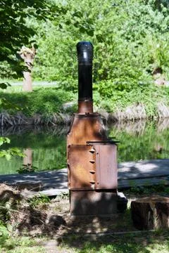 Rusty stove Foto stock