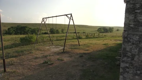 Rusty swingset Stock Footage 138652546