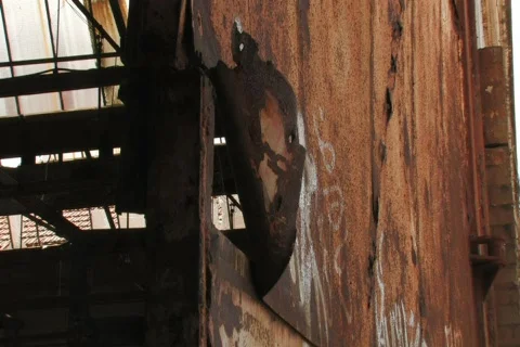 Rusty Swining Door NTSC Stock Footage 396851