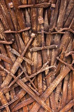 Rusty sword Stock Photos