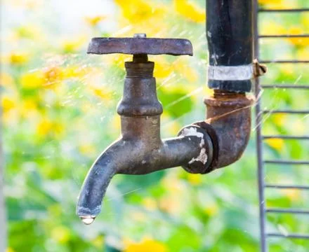Rusty tap water Stock Photos