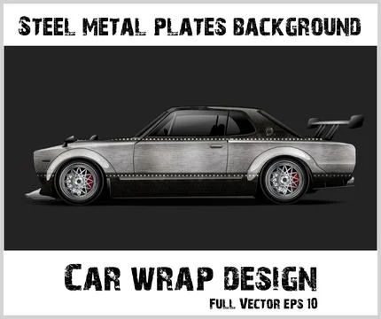 Rusty texture car wrap or Car decal wrap design vector Stock Illustration