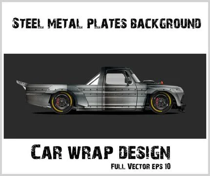 Rusty texture car wrap or Car decal wrap design vector Stock Illustration