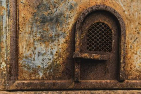 Rusty texture of a metal box Stock Photos