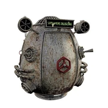 Rusty time machine Stock Illustration