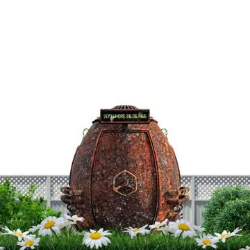 Rusty time machine Stock Illustration