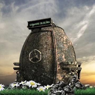 Rusty time machine Stock Illustration