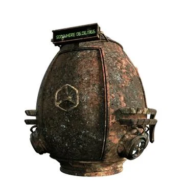 Rusty time machine Stock Illustration