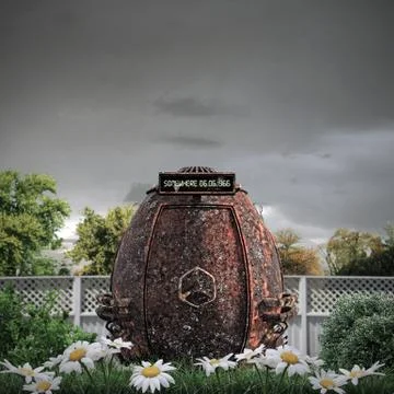 Rusty time machine Stock Illustration