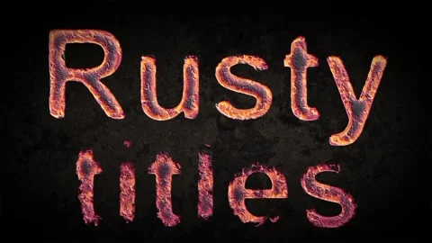 Rusty Titles Stockmateriaal After Effects