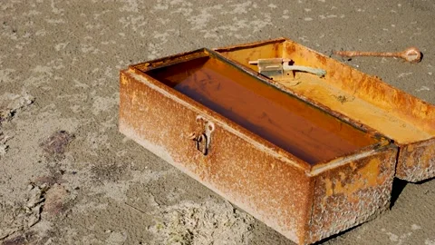 Rusty Tool Box Stock Footage 145784496