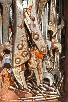 Rusty tools Stock Photos