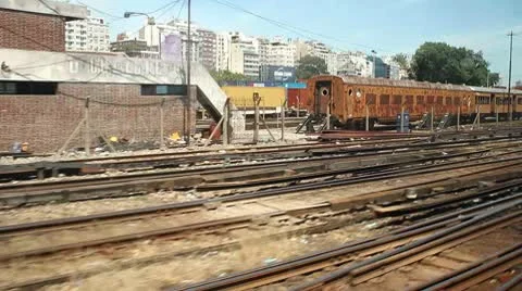 Rusty trains at BA station Stock Footage 10792912