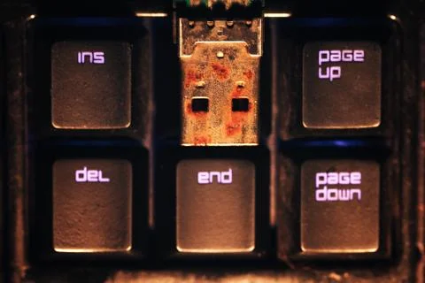 Rusty USB Flash Drive Connector Stock Photos