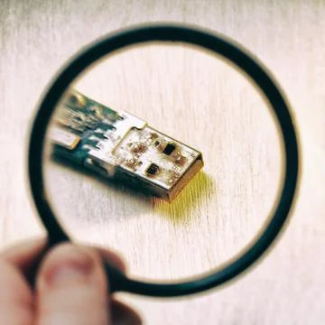 Rusty USB Flash Drive Connector Foto stock