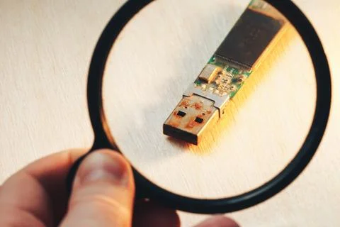 Rusty USB Flash Drive Connector Stock Photos