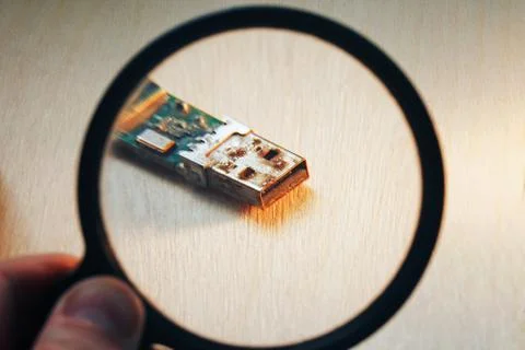 Rusty USB Flash Drive Connector Foto stock
