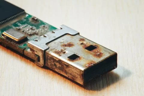 Rusty USB Flash Drive Connector 写真素材