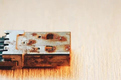 Rusty USB Flash Drive Connector Foto stock