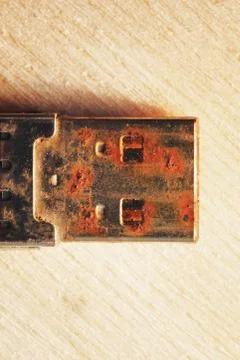 Rusty USB Flash Drive Connector 写真素材