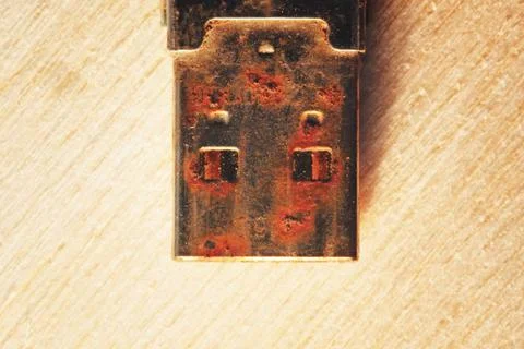 Rusty USB Flash Drive Connector Foto stock