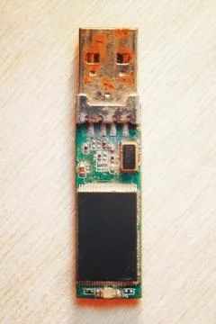 Rusty USB Flash Drive Connector Foto stock