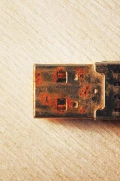 Rusty USB Flash Drive Connector 写真素材