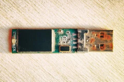 Rusty USB Flash Drive Connector Foto stock
