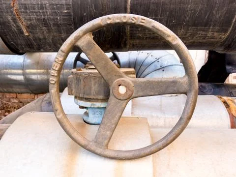 Rusty valve Foto stock